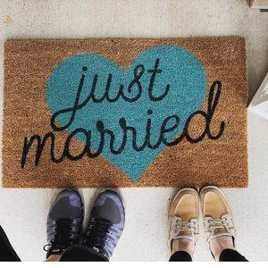 Just Married Door Mat